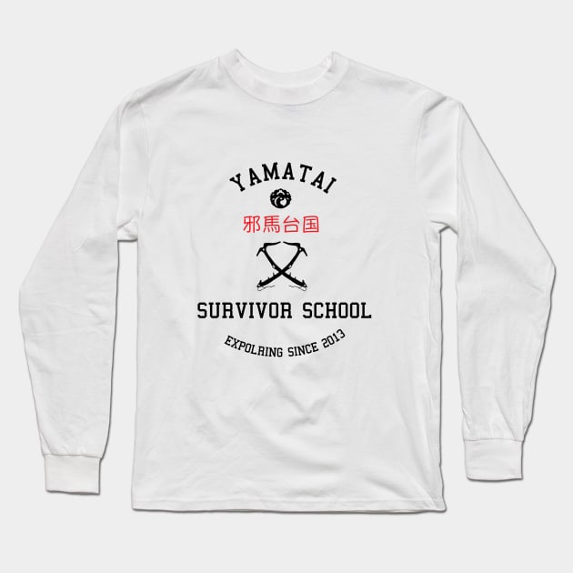 Yamatai Survivor School (Black) Long Sleeve T-Shirt by Nguyen013